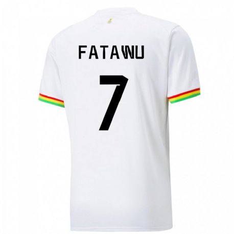 Kandiny Femme Maillot Ghana Issahaku Fatawu #7 Blanc Tenues Domicile 22-24 T-shirt