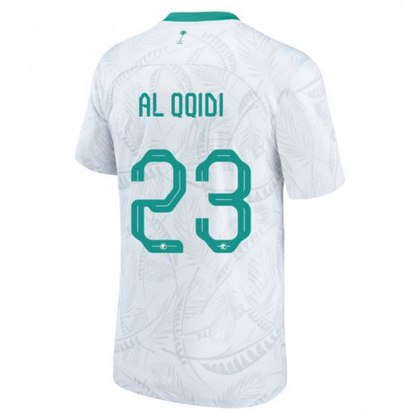 Kandiny Femme Maillot Arabie Saoudite Nawaf Al Qqidi #23 Blanc Tenues Domicile 22-24 T-shirt