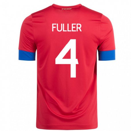 Kandiny Femme Maillot Costa Rica Keysher Fuller #4 Rouge Tenues Domicile 22-24 T-shirt