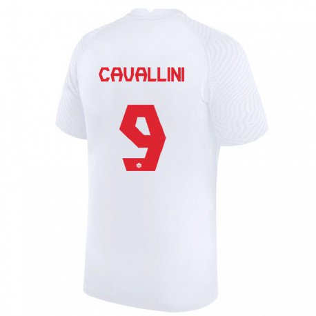 Kandiny Femme Maillot Canada Lucas Cavallini #9 Blanc Tenues Extérieur 22-24 T-shirt