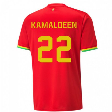 Kandiny Femme Maillot Ghana Kamaldeen Sulemana #22 Rouge Tenues Extérieur 22-24 T-shirt