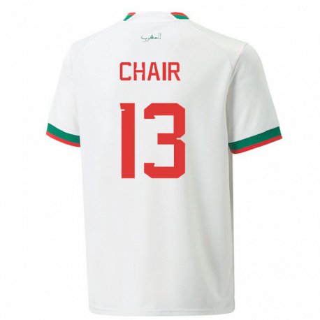 Kandiny Femme Maillot Maroc Iliass Chair #13 Blanc Tenues Extérieur 22-24 T-shirt