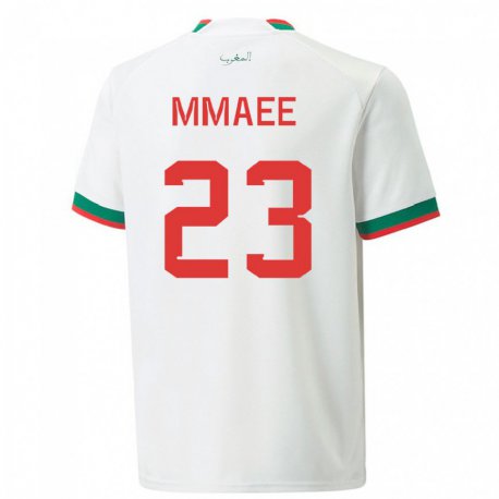 Kandiny Femme Maillot Maroc Ryan Mmaee #23 Blanc Tenues Extérieur 22-24 T-shirt