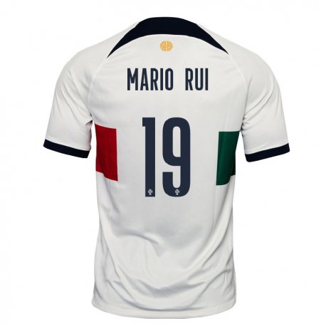 Kandiny Femme Maillot Portugal Mario Rui #19 Blanc Tenues Extérieur 22-24 T-shirt