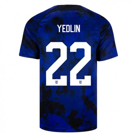 Kandiny Femme Maillot États-unis Deandre Yedlin #22 Bleu Royal Tenues Extérieur 22-24 T-shirt