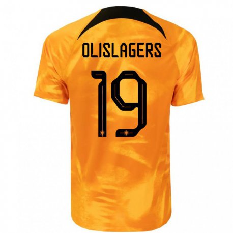 Kandiny Enfant Maillot Pays-bas Marisa Olislagers #19 Orange Laser Tenues Domicile 22-24 T-shirt