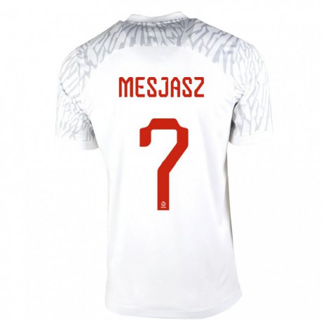 Kandiny Enfant Maillot Pologne Malgorzata Mesjasz #7 Blanc Tenues Domicile 22-24 T-shirt
