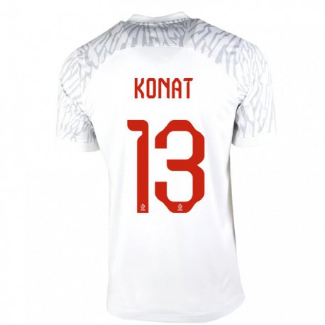 Kandiny Enfant Maillot Pologne Katarzyna Konat #13 Blanc Tenues Domicile 22-24 T-shirt