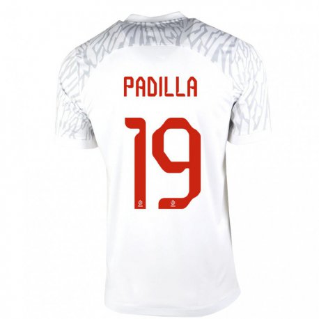 Kandiny Enfant Maillot Pologne Natalia Padilla #19 Blanc Tenues Domicile 22-24 T-shirt