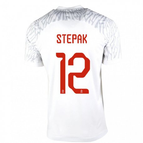 Kandiny Enfant Maillot Pologne Jakub Stepak #12 Blanc Tenues Domicile 22-24 T-shirt
