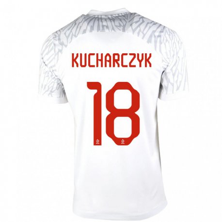 Kandiny Enfant Maillot Pologne Filip Kucharczyk #18 Blanc Tenues Domicile 22-24 T-shirt