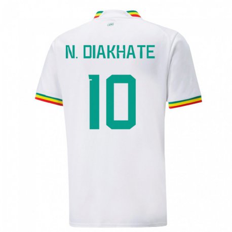 Kandiny Enfant Maillot Sénégal Ndeye Awa Diakhate #10 Blanc Tenues Domicile 22-24 T-shirt