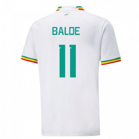 Kandiny Enfant Maillot Sénégal Haby Balde #11 Blanc Tenues Domicile 22-24 T-shirt