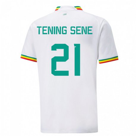 Kandiny Enfant Maillot Sénégal Tening Sene #21 Blanc Tenues Domicile 22-24 T-shirt