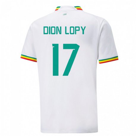 Kandiny Enfant Maillot Sénégal Dion Lopy #17 Blanc Tenues Domicile 22-24 T-shirt