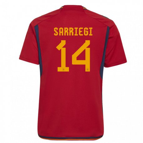 Kandiny Enfant Maillot Espagne Amaiur Sarriegi #14 Rouge Tenues Domicile 22-24 T-shirt