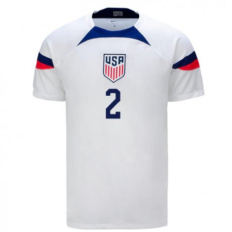 Kandiny Enfant Maillot États-unis Ashley Sanchez #2 Blanc Tenues Domicile 22-24 T-shirt