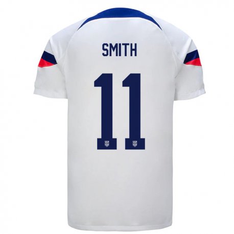 Kandiny Enfant Maillot États-unis Sophia Smith #11 Blanc Tenues Domicile 22-24 T-shirt
