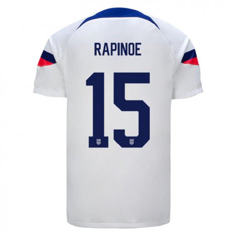 Kandiny Enfant Maillot États-unis Megan Rapinoe #15 Blanc Tenues Domicile 22-24 T-shirt