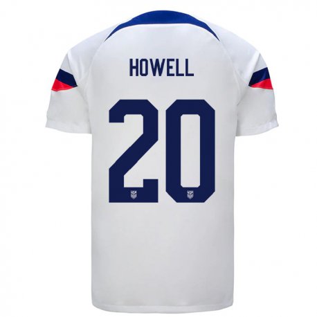 Kandiny Enfant Maillot États-unis Jaelin Howell #20 Blanc Tenues Domicile 22-24 T-shirt