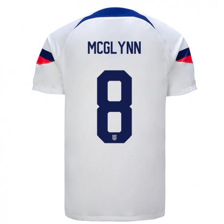 Kandiny Enfant Maillot États-unis Jack Mcglynn #8 Blanc Tenues Domicile 22-24 T-shirt