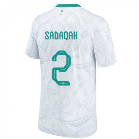 Kandiny Enfant Maillot Arabie Saoudite Bayan Sadaqah #2 Blanc Tenues Domicile 22-24 T-shirt