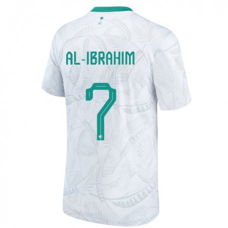 Kandiny Enfant Maillot Arabie Saoudite Noura Al Ibrahim #7 Blanc Tenues Domicile 22-24 T-shirt