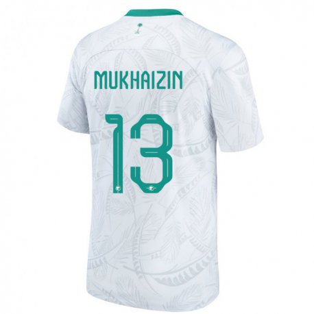 Kandiny Enfant Maillot Arabie Saoudite Raghad Mukhaizin #13 Blanc Tenues Domicile 22-24 T-shirt