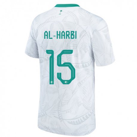 Kandiny Enfant Maillot Arabie Saoudite Mashael Al Harbi #15 Blanc Tenues Domicile 22-24 T-shirt
