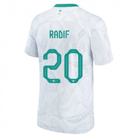 Kandiny Enfant Maillot Arabie Saoudite Abdullah Radif #20 Blanc Tenues Domicile 22-24 T-shirt