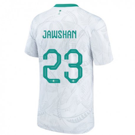 Kandiny Enfant Maillot Arabie Saoudite Yazeed Jawshan #23 Blanc Tenues Domicile 22-24 T-shirt
