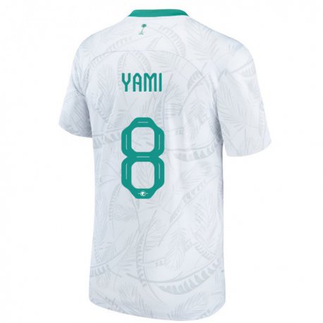 Kandiny Enfant Maillot Arabie Saoudite Riyadh Yami #8 Blanc Tenues Domicile 22-24 T-shirt