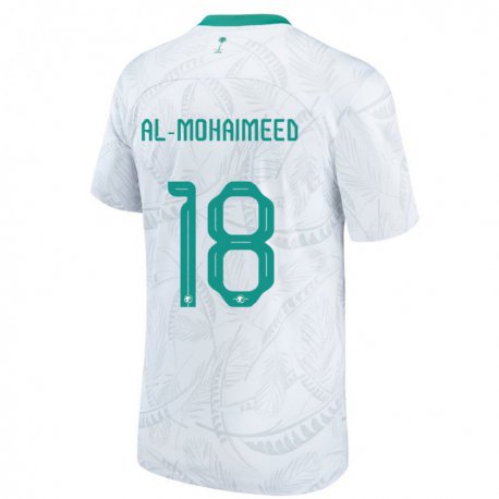 Kandiny Enfant Maillot Arabie Saoudite Samer Al Mohaimeed #18 Blanc Tenues Domicile 22-24 T-shirt