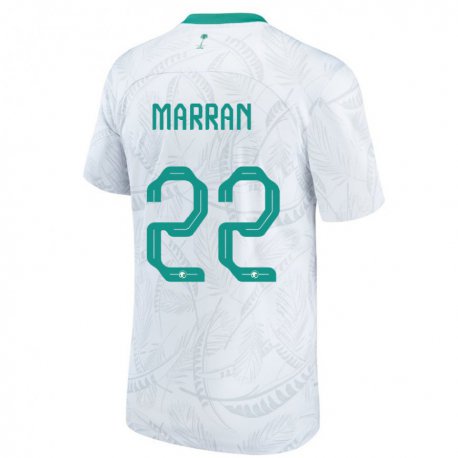Kandiny Enfant Maillot Arabie Saoudite Mohammed Marran #22 Blanc Tenues Domicile 22-24 T-shirt