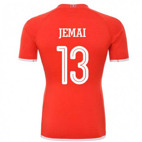 Kandiny Enfant Maillot Tunisie Yasmine Jemai #13 Rouge Tenues Domicile 22-24 T-shirt