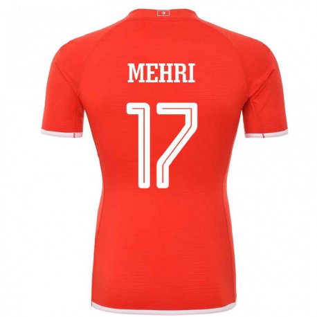 Kandiny Enfant Maillot Tunisie Malek Mehri #17 Rouge Tenues Domicile 22-24 T-shirt