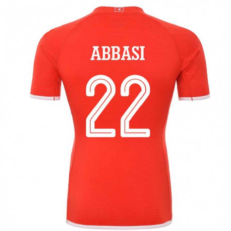 Kandiny Enfant Maillot Tunisie Bechir Abbasi #22 Rouge Tenues Domicile 22-24 T-shirt