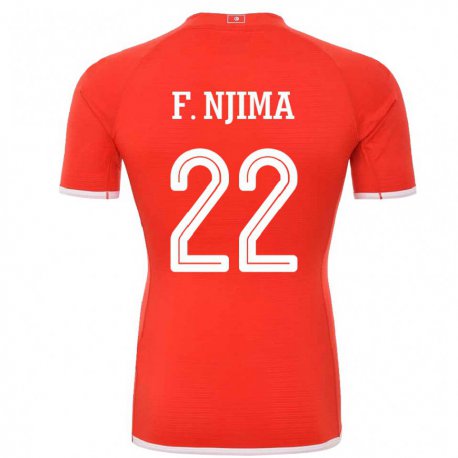 Kandiny Enfant Maillot Tunisie Firas Ben Njima #22 Rouge Tenues Domicile 22-24 T-shirt