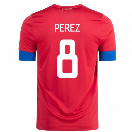 Kandiny Enfant Maillot Costa Rica Creichel Perez #8 Rouge Tenues Domicile 22-24 T-shirt