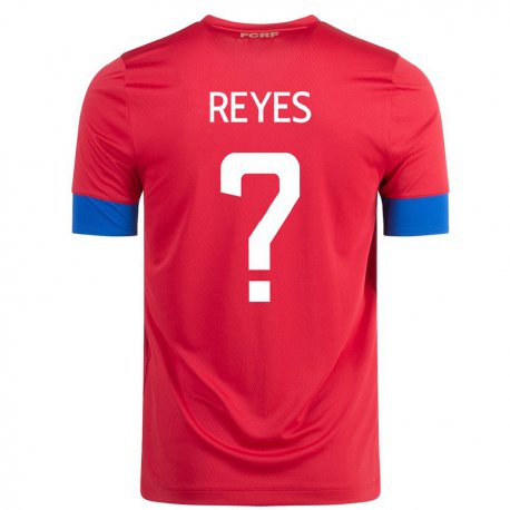 Kandiny Enfant Maillot Costa Rica Kenan Reyes #0 Rouge Tenues Domicile 22-24 T-shirt