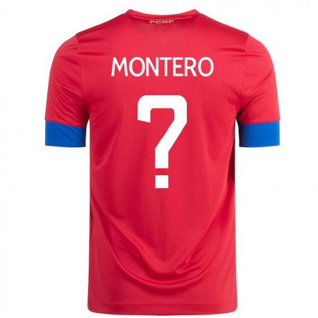 Kandiny Enfant Maillot Costa Rica Claudio Montero #0 Rouge Tenues Domicile 22-24 T-shirt
