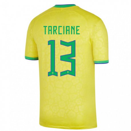 Kandiny Enfant Maillot Brésil Tarciane #13 Jaune Tenues Domicile 22-24 T-shirt