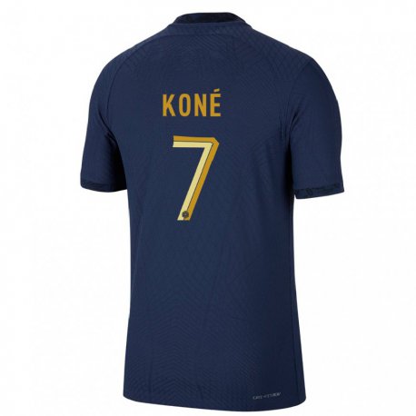 Kandiny Enfant Maillot France Kouadio Kone #7 Bleu Marine Tenues Domicile 22-24 T-shirt