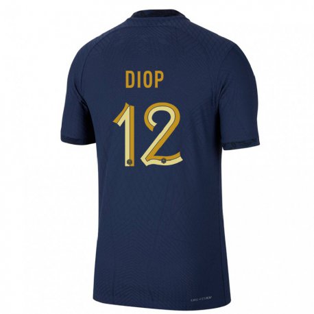 Kandiny Enfant Maillot France Sofiane Diop #12 Bleu Marine Tenues Domicile 22-24 T-shirt