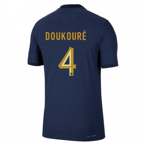 Kandiny Enfant Maillot France Ismael Doukoure #4 Bleu Marine Tenues Domicile 22-24 T-shirt