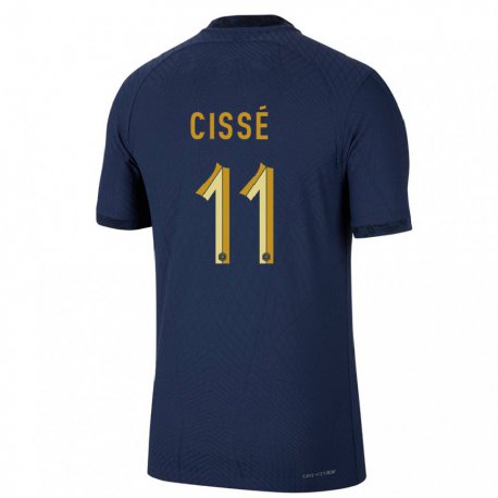 Kandiny Enfant Maillot France Lamine Cisse #11 Bleu Marine Tenues Domicile 22-24 T-shirt