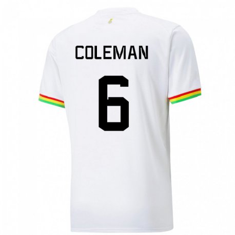 Kandiny Enfant Maillot Ghana Ellen Coleman #6 Blanc Tenues Domicile 22-24 T-shirt