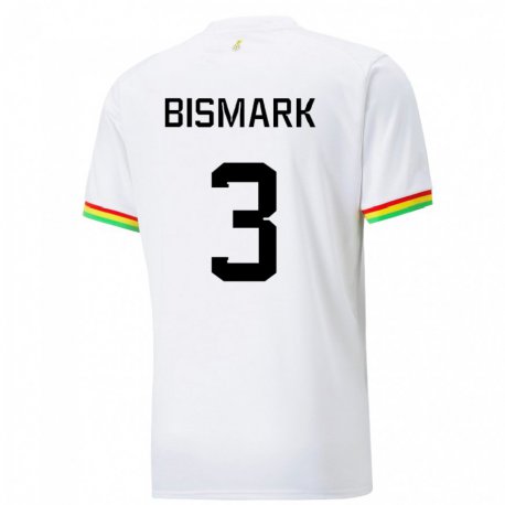 Kandiny Enfant Maillot Ghana Anim Bismark #3 Blanc Tenues Domicile 22-24 T-shirt