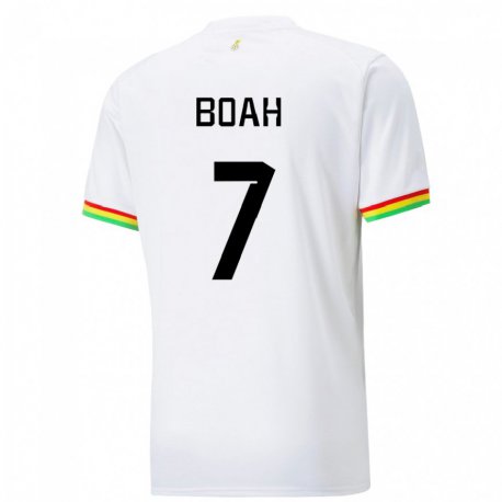 Kandiny Enfant Maillot Ghana Collins Boah #7 Blanc Tenues Domicile 22-24 T-shirt