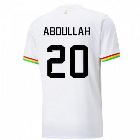 Kandiny Enfant Maillot Ghana Razak Abdullah #20 Blanc Tenues Domicile 22-24 T-shirt